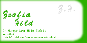zsofia hild business card